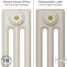 CI-SH-CREAM-018 - Shelbourne Cream 3 Column Victorian Cast Iron Radiator H645mm x W1061mm CI-SH-CREAM-018 - Shelbourne Cream 3 Column Victorian Cast Iron Radiator H645mm x W1061mm